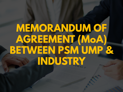 Memorandum of Agreement (MoA) Work Based Learning (WBL)  between Pusat Sains Matematik UMP and CyberSecurity Malaysia (CSM)